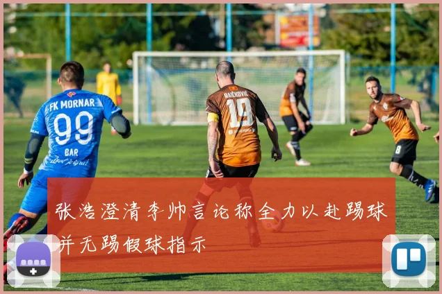 张浩澄清李帅言论称全力以赴踢球并无踢假球指示